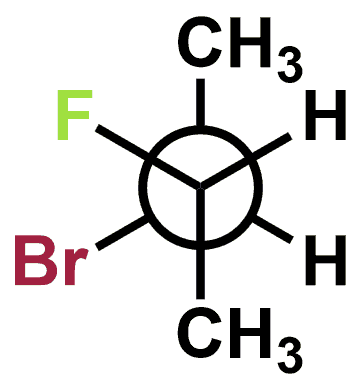 2-bromo-3-fluorobutane-newman