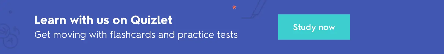 Badge that says Learn with Us on Quizlet - Get moving with flashcards and practice tests